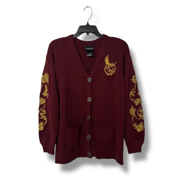 Hot Topic Hunger Games Ballad of SongbirdsSnakes Embroidered Cardigan Size Small - Picture 1 of 10